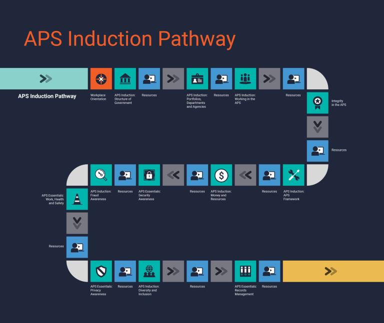 Visual representation of the APS Induction learning pathway