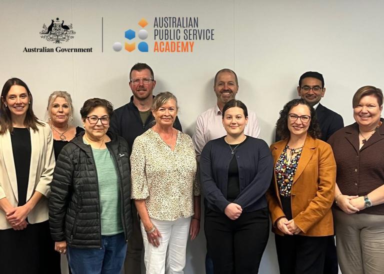 A group photo of participants and facilitators at a Face to Face course in Adelaide