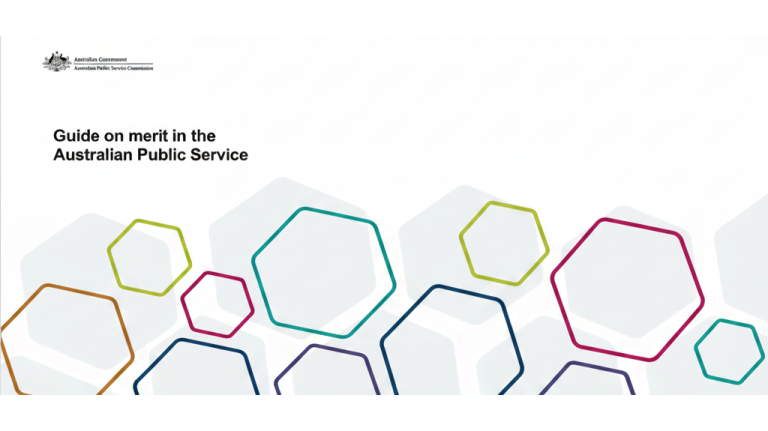 Cover of the Guide on Merit in the Australian Public Service