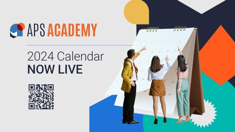Graphic of an oversize calendar for 2024 with illustrative people in front of it.