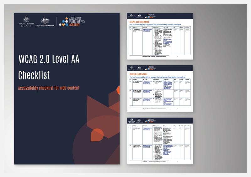 WCAG 2.0 Level AA Checklist