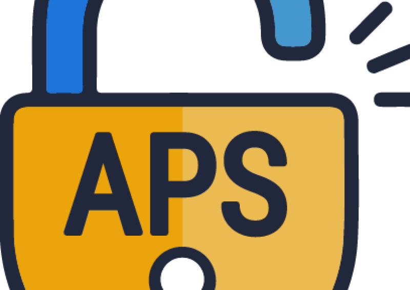 Unlocked Padlock with APS written on it