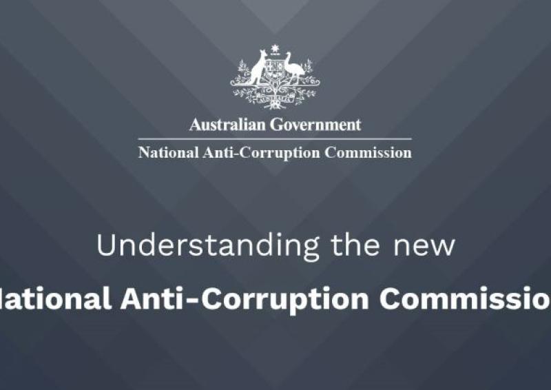 A logo of the National Anti-Corruption Commission with the wording, ‘Understanding the new National Anti-Corruption Commission”.
