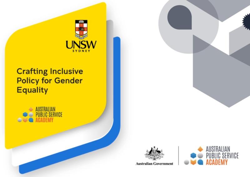 Microcredential promotional image featuring the UNSW logo, APS Academy logo and the Australian Government logo 