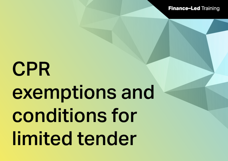 Department of Finance CPR Exemptions and Conditions for Limited Tender thumbnail