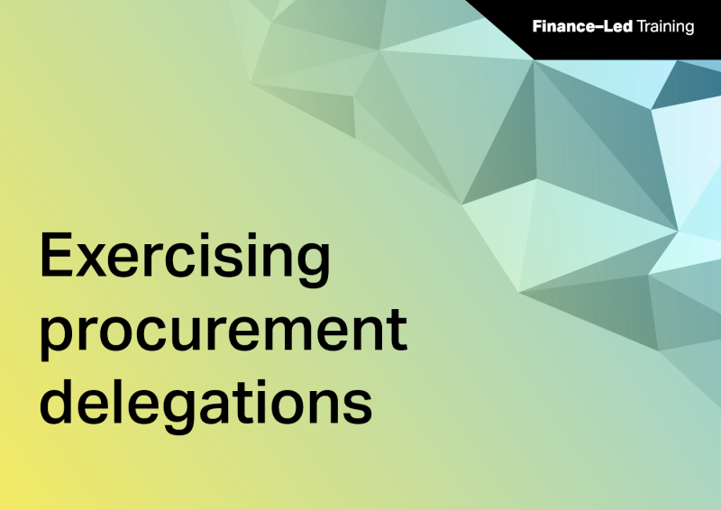 Department of Finance Exercising Procurement Delegations thumbnail