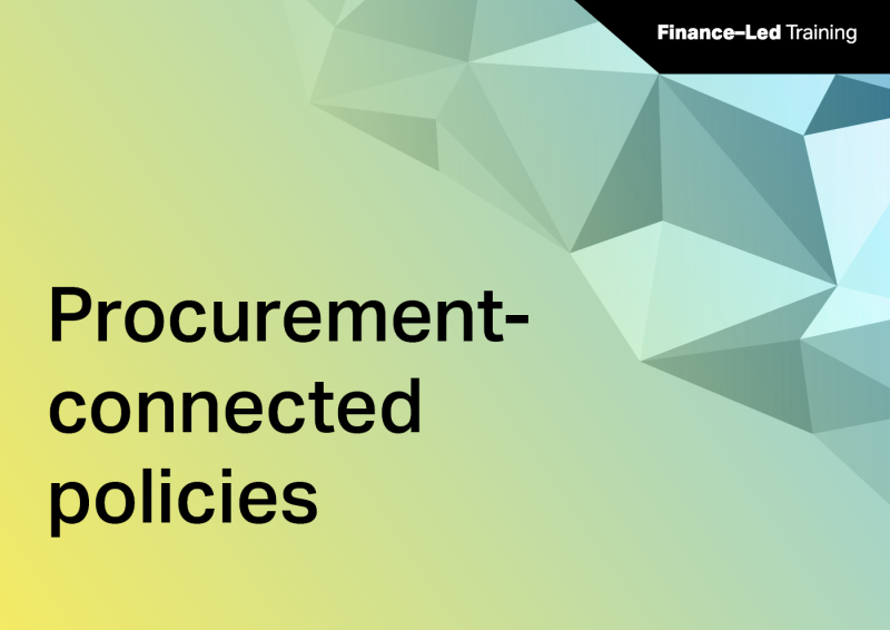 Department of Finance Procurement-connected Policies thumbnail