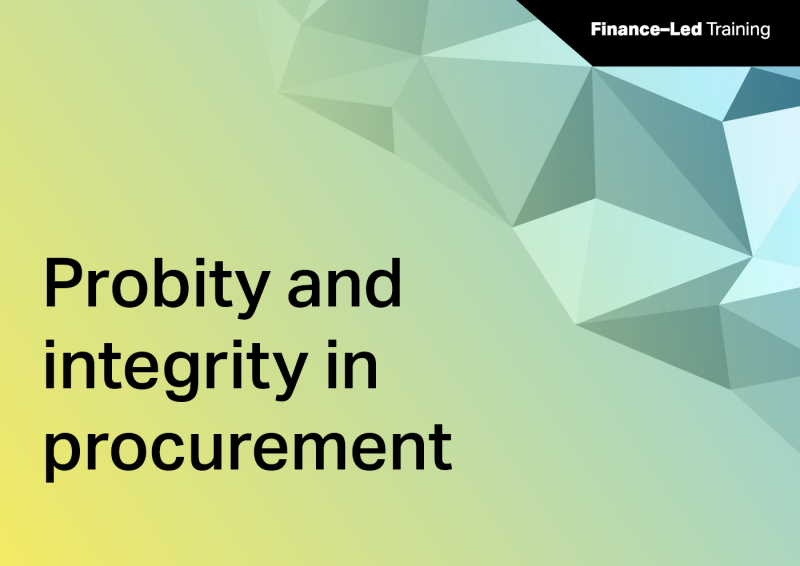 Department of Finance Probity and Integrity in Procurement thumbnail