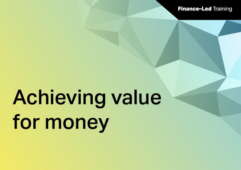 Department of Finance Achieving Value for Money thumbnail