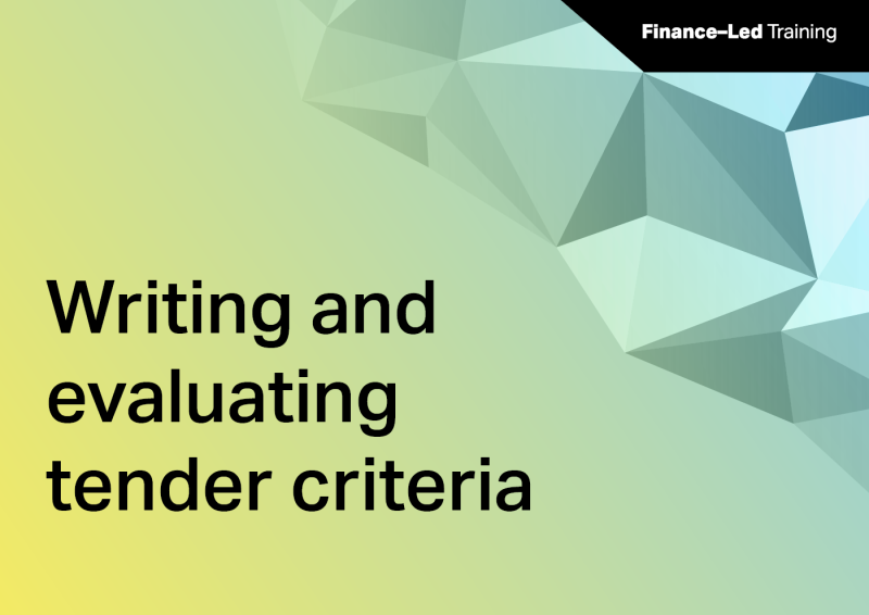 Department of Finance Writing and Evaluating Tender Criteria thumbnail