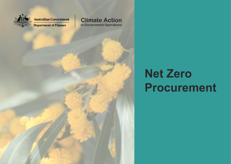 Department of Finance Net Zero Procurement thumbnail image