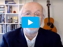 Charles Jennings portrait with a video play button
