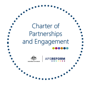The Charter of Partnerships logo with APS Reform Office