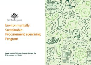 Image of front cover of eLearn program. Features program name and illustrative drawings of environmental infrastructure.