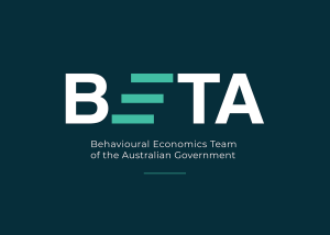 Image of BETA logo with wording, Behavioural Economics Team of the Australian Government 