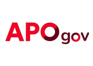 Logo of the organisation called Analysis & Policy Observatory with wording ‘APOgov’