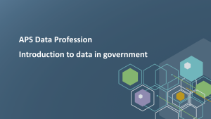 APS Data Profession - Introduction to data in Government