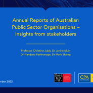 Cover: CPA Australia 'Annual Reports of Australian Public Sector Organisations'