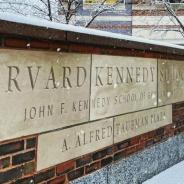 Image of Harvard building with snow covering the building