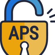 Unlocked Padlock with APS written on it