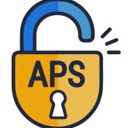Unlocked padlock with APS written on it