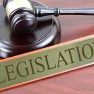 Picture of a gavel and board with sign saying, ‘Legislation’.