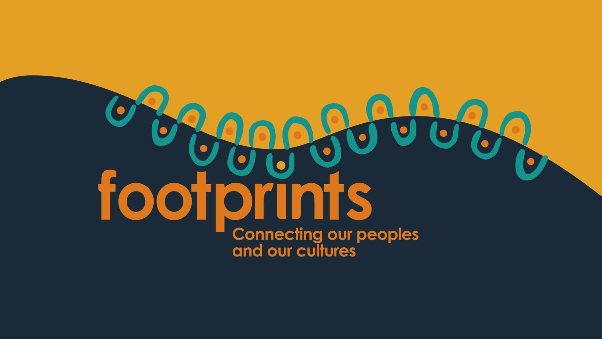 Footprints branded box with wording, “Footprints connecting our peoples and our culture”
