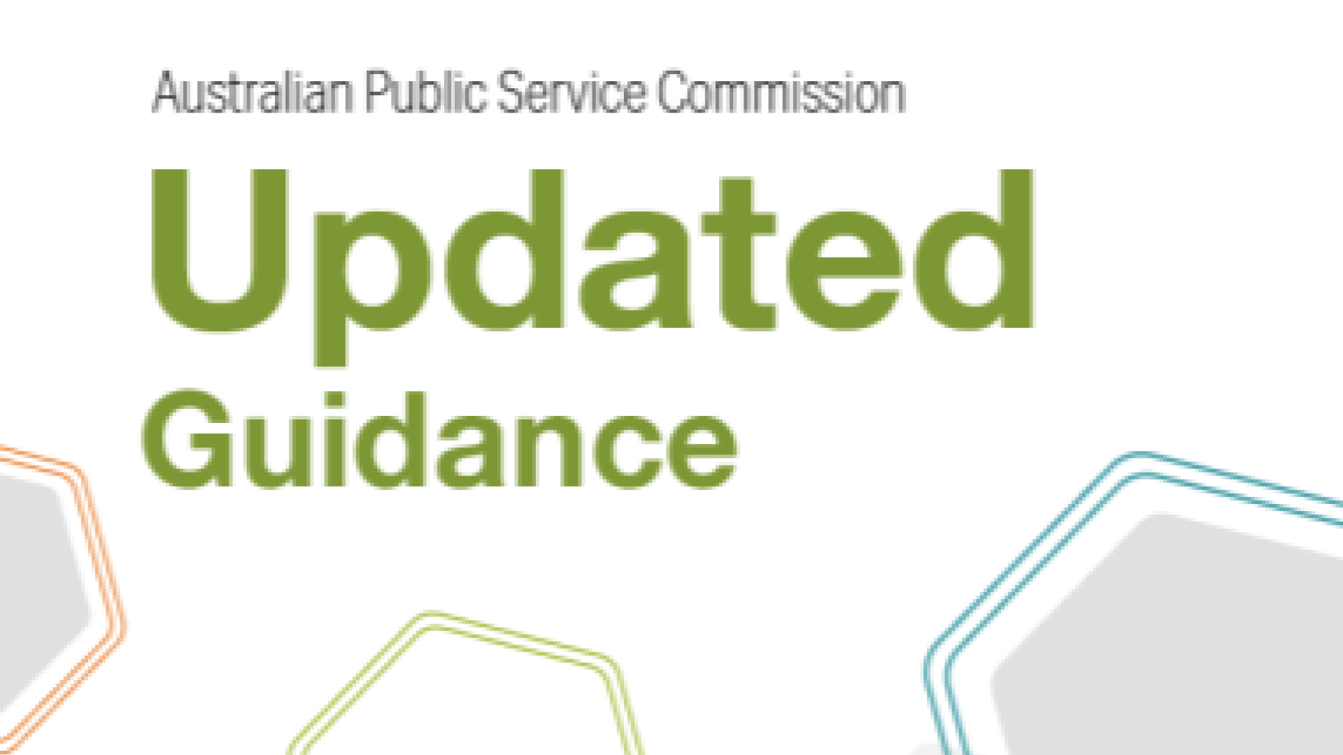 Graphic of cover of the resource called, ”Australian Public Service Commission – Updated Guidance”