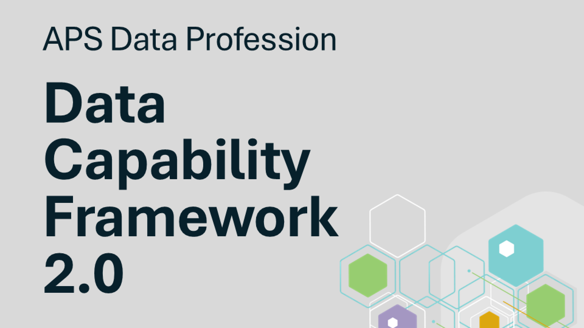 An image of the heading of the Framework wording saying ‘APS Data Profession – Data Capability Framework 2.0 