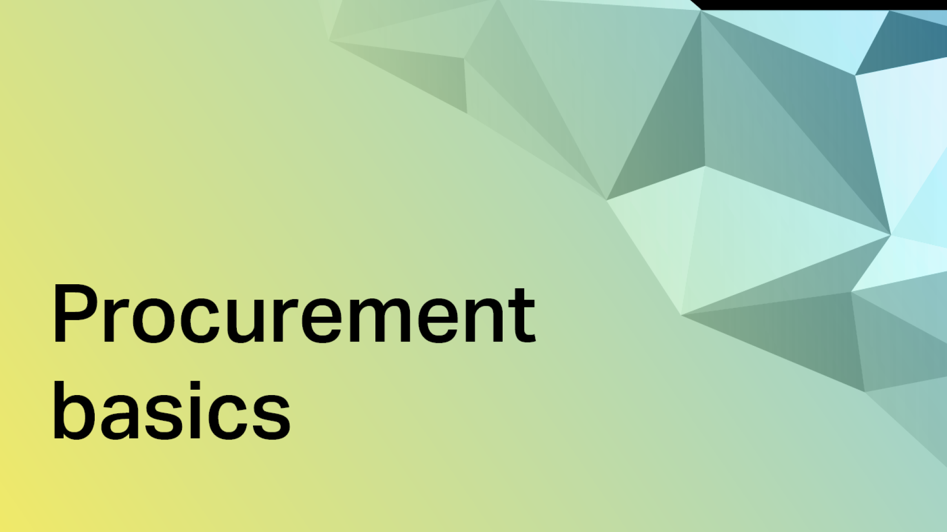 Department of Finance Procurement Basics thumbnail