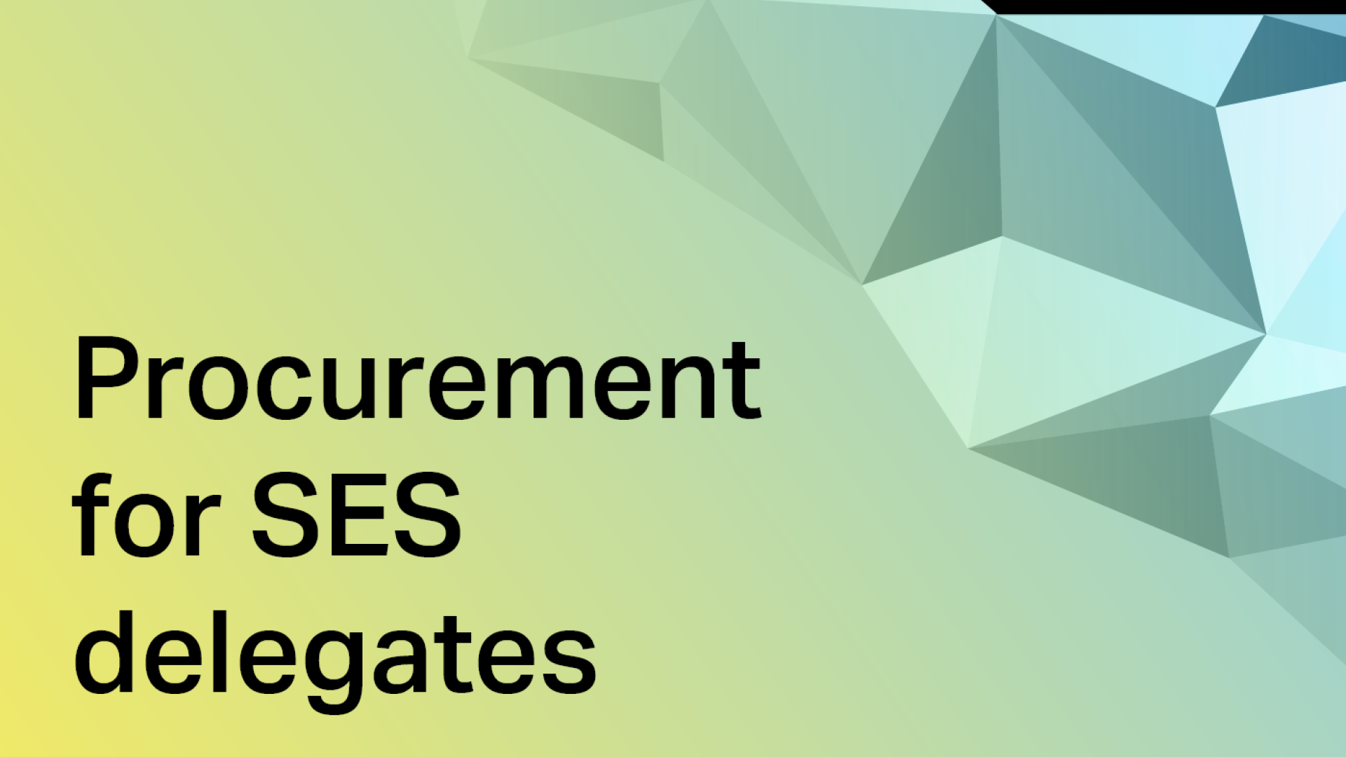 Department of Finance Procurement for SES Delegates thumbnail