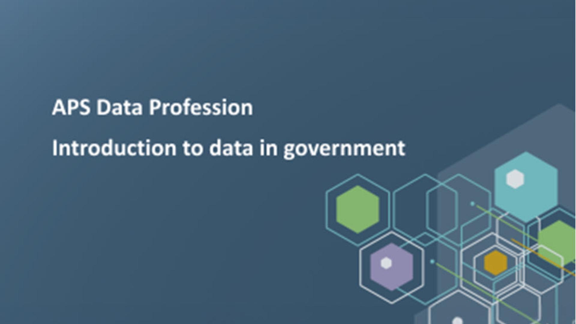 APS Data Profession - Introduction to data in Government