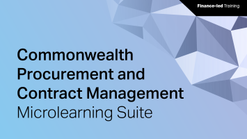 Light blue background with text, Commonwealth Procurement and Contract Management Microlearning Suite