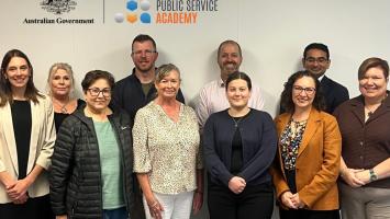 A group photo of participants and facilitators at a Face to Face course in Adelaide