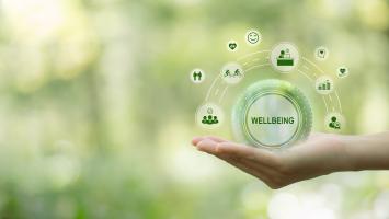 Employee wellbeing concept. Creating employee benefits and satisfaction programs. Fostering a positive work culture and employee engagement. The physical, mental and emotional health of employees.