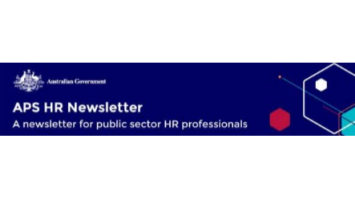 APS HR Newsletter logo containing the text "A newsletter for public sector HR Professionals".