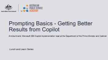 Prompting basics - getting better results from copilot